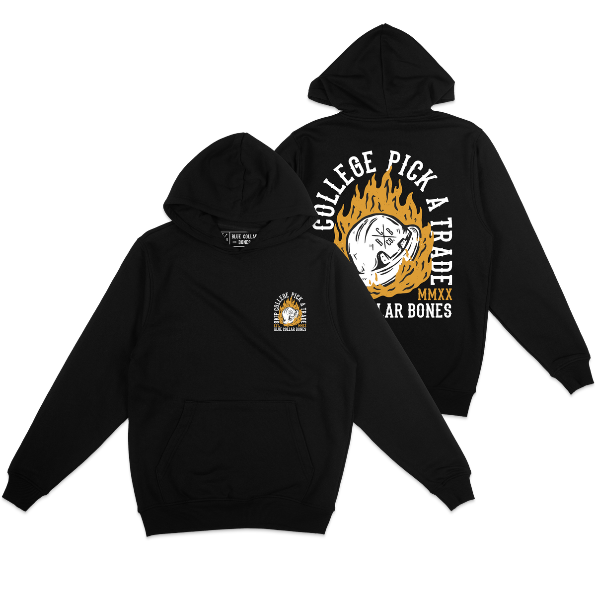 Flame hoodie – Blue Collar Bones