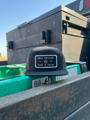 Skip College 7 Panel Patch Hat